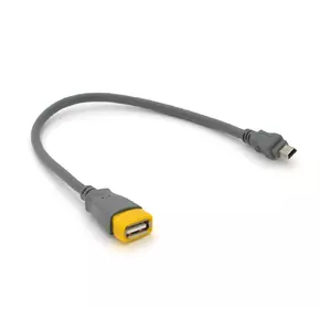 Кабель USB 2.0 AF / Mini-B OTG, 0.3m, сірий, Q300