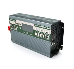 Інвертор напруги Demuda DMDPSW-1500W, 12V/220V, 1500W з правильною синусоїдою, 2 універсальні розетки, 2 USB, Rj 45, клемні дроти, Q6 Інвертор напруги Demuda DMDPSW-1500W, 12V/220V, 1500W з правильною синусоїдою, 2 універсальні розетки, 2 USB, Rj 45, клемні дроти, Q6