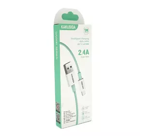 Кабель iKAKU KSC-723 GAOFEI smart charging cable for iphone, Green, довжина 1м, 2.4A, BOX Кабель iKAKU KSC-723 GAOFEI smart charging cable for iphone, Green, довжина 1м, 2.4A, BOX