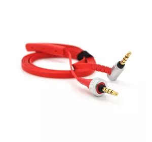 Кабель AUX Sony Audio DC3.5 тато-тато 1.0м, CCA Stereo Jack, (плоский) Red cable, OEM Кабель AUX Sony Audio DC3.5 тато-тато 1.0м, CCA Stereo Jack, (плоский) Red cable, OEM