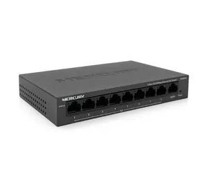 Комутатор POE Mercury MS09CPS з 8 портами POE + 1 порт UP-Link 100Мбіт, БП в комплекті, Q18 Комутатор POE Mercury MS09CPS з 8 портами POE + 1 порт UP-Link 100Мбіт, БП в комплекті, Q18