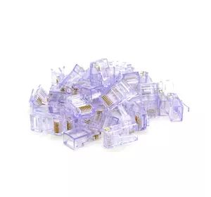 Конектор Ritar RJ-45 8P8C UTP Cat-5 (100 шт/уп.) Q100 Transparent purple Конектор Ritar RJ-45 8P8C UTP Cat-5 (100 шт/уп.) Q100 Transparent purple