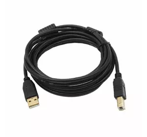 Кабель USB 2.0 AM/BM, 1.8m, 1 ферит, чорний, Пакет Q250 Кабель USB 2.0 AM/BM, 1.8m, 1 ферит, чорний, Пакет Q250