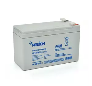 Акумуляторна батарея MERLION AGM GP1270F2 12 V 7Ah (150 x 65 x 95 (100)) White Q5