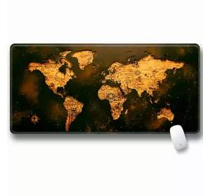 Килимок 300 * 700 тканинної Карта світу з бічної прошивкою, товщина 2 мм, колір Brown-orange, Пакет