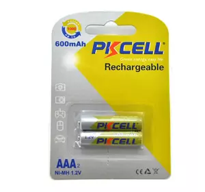 Акумулятор PKCELL 1.2V AAA 600mAh NiMH Rechargeable Battery, 2 штуки в блістері ціна за блістер, Q12 Акумулятор PKCELL 1.2V AAA 600mAh NiMH Rechargeable Battery, 2 штуки в блістері ціна за блістер, Q12