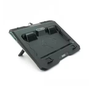 Підставка під ноутбук IceCoorel A3, 10-15.6", 2*60мм 2800±10% RPM, корпус пластик, 2xUSB2.0 + LCD + speed controllers, 400x350x45mm, Black, Box, Q10 Підставка під ноутбук IceCoorel A3, 10-15.6", 2*60мм 2800±10% RPM, корпус пластик, 2xUSB2.0 + LCD + speed controllers, 400x350x45mm, Black, Box, Q10