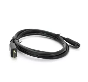 Подовжувач Merlion HDMI (тато) -HDMI (мама) VEGGIEG 0.5m, v2.0, OD-7.0mm, круглий, Black, коннектор Black, (Пакет) Подовжувач Merlion HDMI (тато) -HDMI (мама) VEGGIEG 0.5m, v2.0, OD-7.0mm, круглий, Black, коннектор Black, (Пакет)