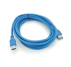 Подовжувач USB 3.0 AM / AF, 3.0m,  Blue, пакет