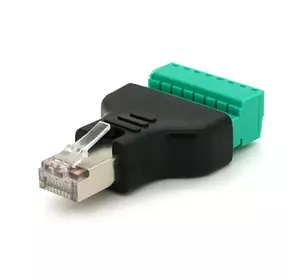 Роз'єм для підключення RJ-45(M) (8 контактів) з клемами під кабель, Blister Роз'єм для підключення RJ-45(M) (8 контактів) з клемами під кабель, Blister