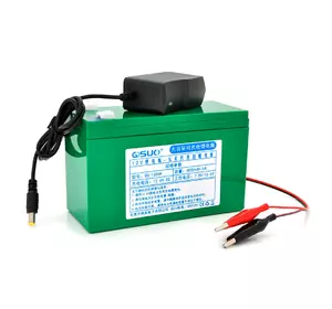 Акумуляторна батарея літієва QiSuo 12V 6A з елементами Li-ion 18650 (150X64,5X97,7) + зарядний пристрій 12.6V 1A + крокодили Акумуляторна батарея літієва QiSuo 12V 6A з елементами Li-ion 18650 (150X64,5X97,7) + зарядний пристрій 12.6V 1A + крокодили