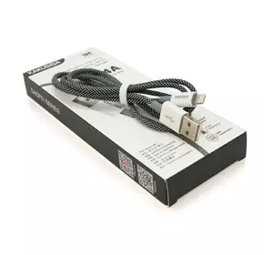 Кабель iKAKU KSC-723 GAOFEI smart charging cable for iphone, Black, довжина 1м, 2.4A, BOX