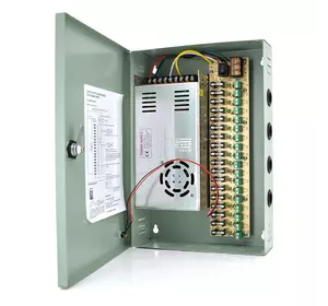 Імпульсний блок живлення 12V-30A / 18CH в боксі з замком перфорований, 18-ти канальний, Q14 Імпульсний блок живлення 12V-30A / 18CH в боксі з замком перфорований, 18-ти канальний, Q14