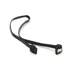 Кабель інтерфейсний SATA 0.45м, загнутий із клямкою, чорний Кабель інтерфейсний SATA 0.45м, загнутий із клямкою, чорний