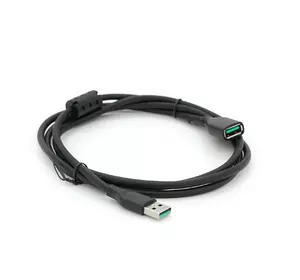 Подовжувач VEGGIEG V-U105, USB 2.0 AM/AF, 1,0m, Black, Пакет Подовжувач VEGGIEG V-U105, USB 2.0 AM/AF, 1,0m, Black, Пакет