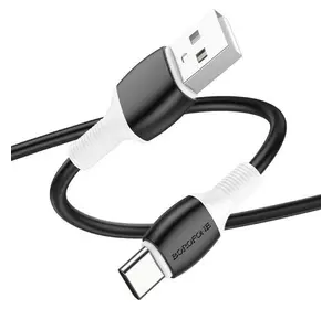 Кабель Borofone BX84, Type-C-USB, 3A, довжина 1м, Black, BOX Кабель Borofone BX84, Type-C-USB, 3A, довжина 1м, Black, BOX