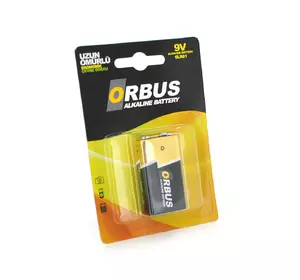 Батарейка лужна Orbus 9V/6LR61, крона, 1 штука у блістері ціна за блістер Батарейка лужна Orbus 9V/6LR61, крона, 1 штука у блістері ціна за блістер