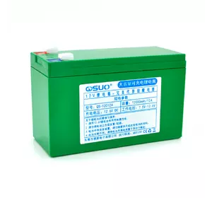 Акумуляторна батарея літієва QiSuo 12V 12A з елементами Li-ion 18650 (150X64,5X97,7) Акумуляторна батарея літієва QiSuo 12V 12A з елементами Li-ion 18650 (150X64,5X97,7)