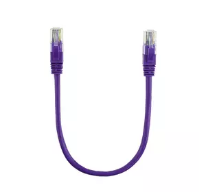 Патч-корд литий RITAR, UTP, RJ45, Cat.5e, 0,5m, фіолетовий, Cu (мідь) Патч-корд литий RITAR, UTP, RJ45, Cat.5e, 0,5m, фіолетовий, Cu (мідь)