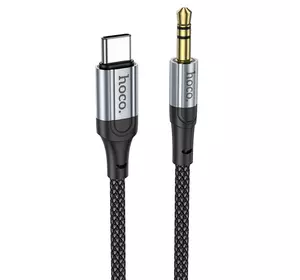 Кабель HOCO UPA26 DC3.5 (тато) => Type-C (тато), круглий в обплетенні, 1м, Black, Box Кабель HOCO UPA26 DC3.5 (тато) => Type-C (тато), круглий в обплетенні, 1м, Black, Box