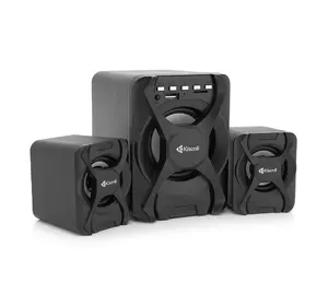 Колонки Kisonli U-2500BT, 5W+2x3W, USB/TF/BT/FM/AUX, із сабвуфером, DC: 5V, Black, BOX, Q30 Колонки Kisonli U-2500BT, 5W+2x3W, USB/TF/BT/FM/AUX, із сабвуфером, DC: 5V, Black, BOX, Q30