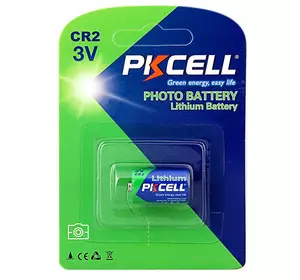 Батарейка літієва PKCELL 3V CR2 850mAh Lithium Manganese Battery ціна за блістер, Q8/96