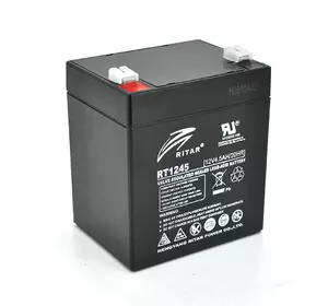 Акумуляторна батарея AGM RITAR RT1245B, Black Case, 12V 4.5Ah ( 90 х 70 х 101 (107) ) Q10 Акумуляторна батарея AGM RITAR RT1245B, Black Case, 12V 4.5Ah ( 90 х 70 х 101 (107) ) Q10