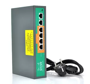 Комутатор POE SICSO 48V з 4 портами POE 100Мбит + 2  порт Ethernet (UP-Link) 100Мбит, c посиленням сигналу до 250м, корпус -метал, Silver, БП вбудований, Q30