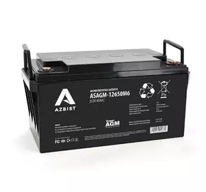 Акумулятор AZBIST Super AGM ASAGM-12650M6, Black Case, 12V 65.0Ah (348 х 168 х 178) Q1/48 Акумулятор AZBIST Super AGM ASAGM-12650M6, Black Case, 12V 65.0Ah (348 х 168 х 178) Q1/48