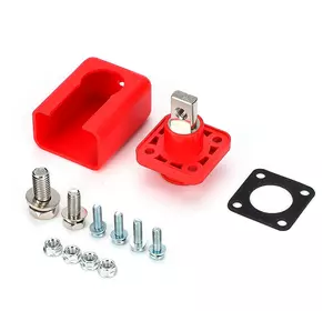 Корпусна прохідна клема 150A-A, М8-M6, 150A, 600V, ≤0,6 мОм, мідь, IP54, Red Корпусна прохідна клема 150A-A, М8-M6, 150A, 600V, ≤0,6 мОм, мідь, IP54, Red