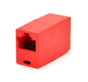 З'єднувач RJ45 8P8C мама/мама RJ45 для з'єднання кабелю, червоний, Q100 З'єднувач RJ45 8P8C мама/мама RJ45 для з'єднання кабелю, червоний, Q100