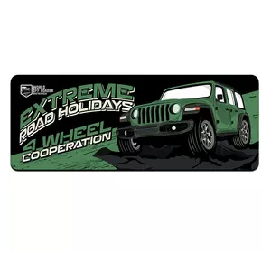 Килимок 300*700 тканинний Extreme road holidays з боковою прошивкою, товщина 2 мм, Dark green, Пакет Килимок 300*700 тканинний Extreme road holidays з боковою прошивкою, товщина 2 мм, Dark green, Пакет