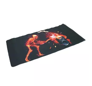 Килимок 400*800 тканинний "Fire musician" з боковою прошивкою, товщина 3 мм, колір Black-red, Пакет Килимок 400*800 тканинний "Fire musician" з боковою прошивкою, товщина 3 мм, колір Black-red, Пакет