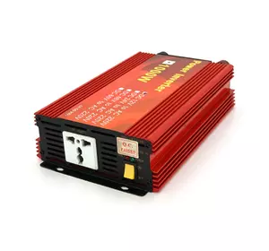 Інвертор напруги Demuda, 1000W 12/220V з апроксимованою синусоїдою, 1 універсальна розетка, клемні дроти, Q10 Інвертор напруги Demuda, 1000W 12/220V з апроксимованою синусоїдою, 1 універсальна розетка, клемні дроти, Q10