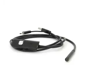 Універсальний ендоскоп 3в1 (USB+MicroUSB/Type-C) для смартфона/ПК, камера 5.5мм, м'який кабель 1м, з LED-підсвічуванням, IP67 Універсальний ендоскоп 3в1 (USB+MicroUSB/Type-C) для смартфона/ПК, камера 5.5мм, м'який кабель 1м, з LED-підсвічуванням, IP67