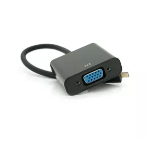 Конвертер micro HDMI (тато) на VGA (мама) 30cm, Black, 4K / 2K, Пакет Конвертер micro HDMI (тато) на VGA (мама) 30cm, Black, 4K / 2K, Пакет