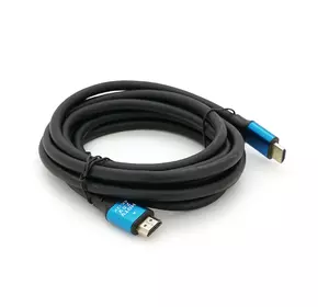 Кабель Merlion HDMI-HDMI 4Kx2K Ultra HD, 3.0m, v2,0, круглий Black, коннектор Blue, Blister-box, Q80 Кабель Merlion HDMI-HDMI 4Kx2K Ultra HD, 3.0m, v2,0, круглий Black, коннектор Blue, Blister-box, Q80