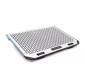 Підставка під ноутбук IceCoorel A17, 10-15.6", 6 * 80mm 1800±10% RPM, корпус пластик + алюміній, 2xUSB 2.0, 366x256x23mm, RGB, Box, Q20 Підставка під ноутбук IceCoorel A17, 10-15.6", 6 * 80mm 1800±10% RPM, корпус пластик + алюміній, 2xUSB 2.0, 366x256x23mm, RGB, Box, Q20