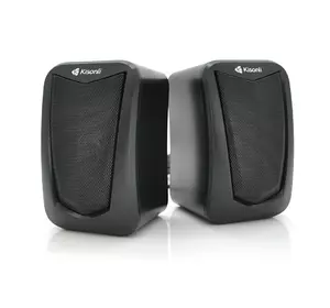 Колонки 2.0 Kisonli KS-06, для ПК і ноутбука, USB + 3.5mm, 2x3W, 20Hz- 20KHz, Black, BOX, Q50 Колонки 2.0 Kisonli KS-06, для ПК і ноутбука, USB + 3.5mm, 2x3W, 20Hz- 20KHz, Black, BOX, Q50