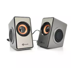 Колонки 2.0 Kisonli T-007 для ПК і ноутбука, USB + 3.5mm, 2x3W, 20Hz- 20KHz, Gray, BOX, Q40 Колонки 2.0 Kisonli T-007 для ПК і ноутбука, USB + 3.5mm, 2x3W, 20Hz- 20KHz, Gray, BOX, Q40
