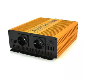 Інвертор напруги Mexxsun MXSPSW-1000, 24V/220V, 1000W з правильною синусоїдою, 2 Shuko, клемні дроти, Q4 Інвертор напруги Mexxsun MXSPSW-1000, 24V/220V, 1000W з правильною синусоїдою, 2 Shuko, клемні дроти, Q4