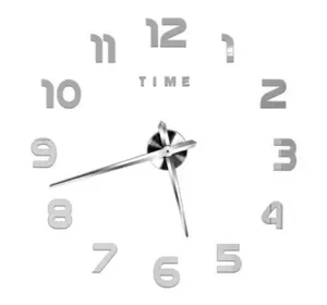 Настінний 3D годинник ZH172510, 90cm, Silver