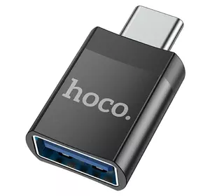Перехідник HOCO UA17 USB3.0(F) => Type-C(M), Black, Blister Перехідник HOCO UA17 USB3.0(F) => Type-C(M), Black, Blister