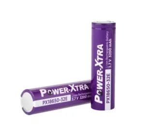 Акумулятор Li-ion Power-Xtra 18650 3200mAh 3.7V, Violet Акумулятор Li-ion Power-Xtra 18650 3200mAh 3.7V, Violet