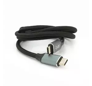 Кабель Type-C to Type-C (USB 3.2 GEN2 male to male), обплетення, Black, довжина 1м, підтримка 100W/10Gbps, 4K60HZ audio/video outpout, BOX Кабель Type-C to Type-C (USB 3.2 GEN2 male to male), обплетення, Black, довжина 1м, підтримка 100W/10Gbps, 4K60HZ audio/video outpout, BOX