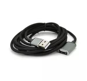 Подовжувач VEGGIEG UF2-2, USB 2.0 AM/AF, 2,0m, Black, Пакет Подовжувач VEGGIEG UF2-2, USB 2.0 AM/AF, 2,0m, Black, Пакет