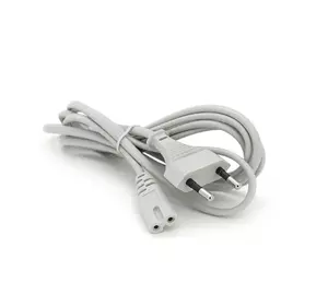 Кабель живлення 1.8m, 0.75mm, PC-184/2 CEE7/16-C7 2 pin (для побутової техніки), Gray, OEM Q500 Кабель живлення 1.8m, 0.75mm, PC-184/2 CEE7/16-C7 2 pin (для побутової техніки), Gray, OEM Q500