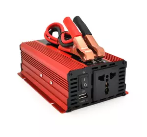 Інвертор напруги Voltronic, 1200W(600W), 12/220V, з апроксимованою синусоїдою, 1 універсальна розетка, 1 USB, крокодили, BOX Інвертор напруги Voltronic, 1200W(600W), 12/220V, з апроксимованою синусоїдою, 1 універсальна розетка, 1 USB, крокодили, BOX