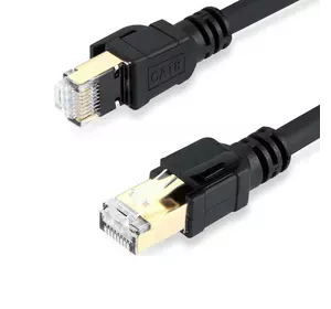 Патч-корд литий VEGGIEG, CCA, SFTP, RJ45, Cat.8, 0,5m, чорний Патч-корд литий VEGGIEG, CCA, SFTP, RJ45, Cat.8, 0,5m, чорний