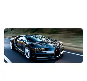 Килимок 300*800 тканинний Bugatti Chiron з боковою прошивкою, товщина 3 мм, Black, Пакет Килимок 300*800 тканинний Bugatti Chiron з боковою прошивкою, товщина 3 мм, Black, Пакет